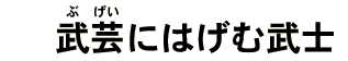 武芸にはげむ武士